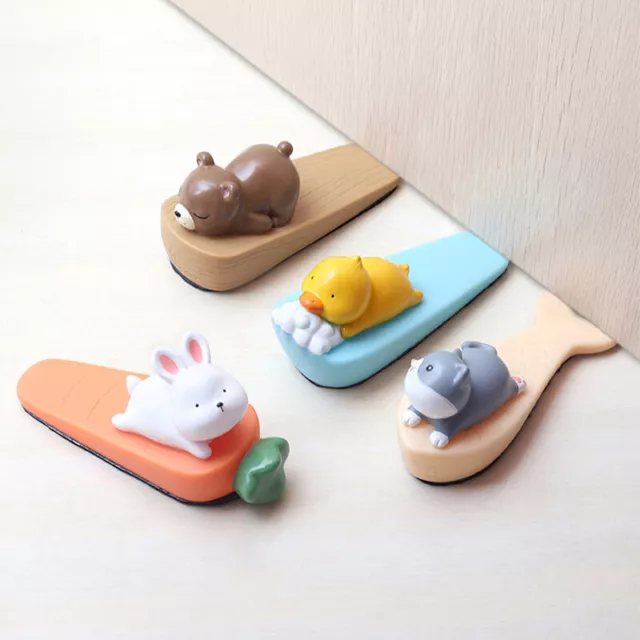 Safety Protector Cute Cartoon Silicone Figure Door Stopper Wedge Home Protecto$6