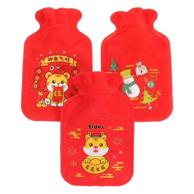 Scaldamani mini bottiglie acqua bottiglia calda sacchetto acqua calda rosso PVC