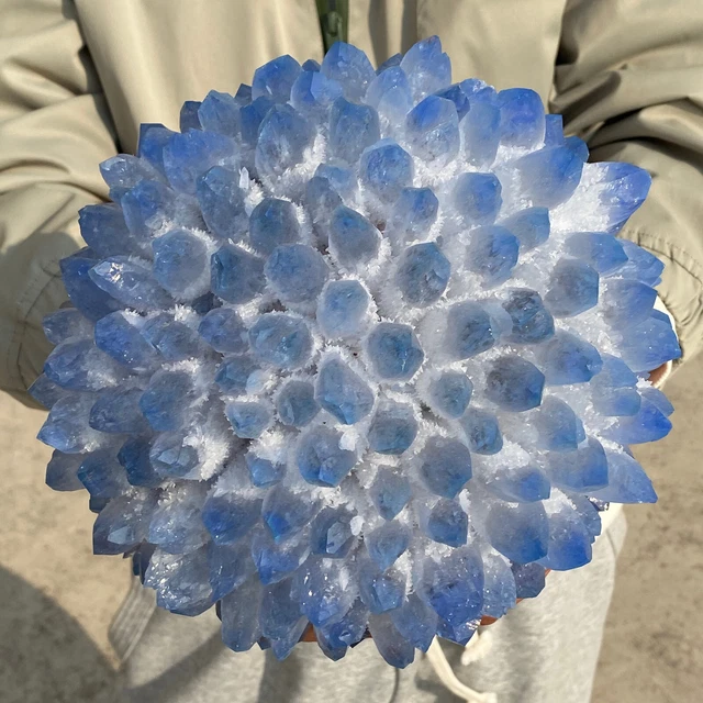 11.2LB New Find Blue Phantom Quartz Crystal Cluster Mineral Specimen Healing. 2