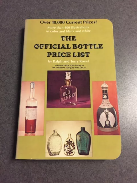 1971 The Official Bottle Price List By Ralph & Terry Kovel Vintage Paperback