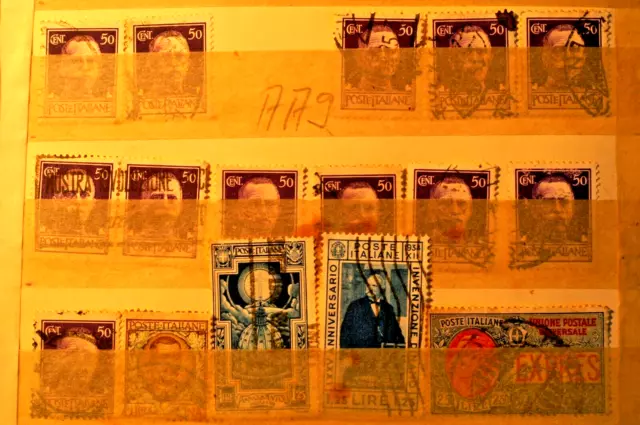 AA9) 16 sehr alte Briefmarken aus Italien, gestempelt, ohne Prüfung!