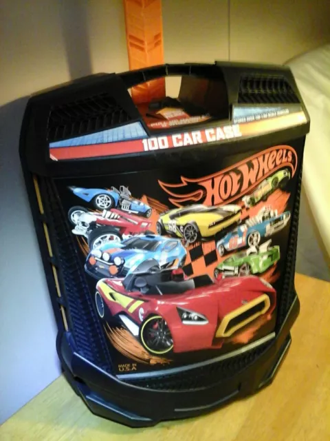 Hot Wheels 100 Car Toy Carrying Case Matchbox Box Storage Handle Tote Roller GW