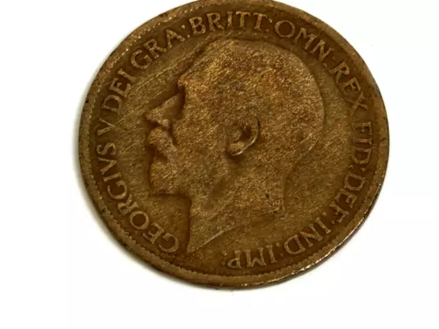Vintage 1915 George V Half Penny Coin (049)