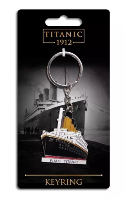 Official Rms Titanic Keychain / Keyring White Star Line R.m.s Ship Belfast 1912