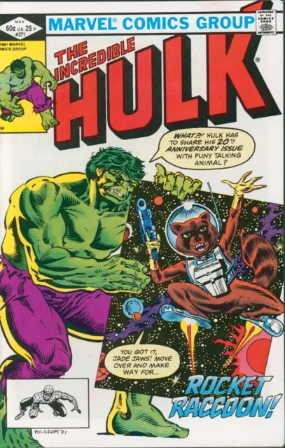 The Incredible Hulk #271 ~ 1St App. Of Rocket Raccoon In Comics ~ Marvel Comics