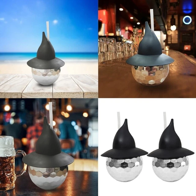 2PCS STABLE HALLOWEEN Party 20oz Wizard Hat Drink Cups for Coffee and