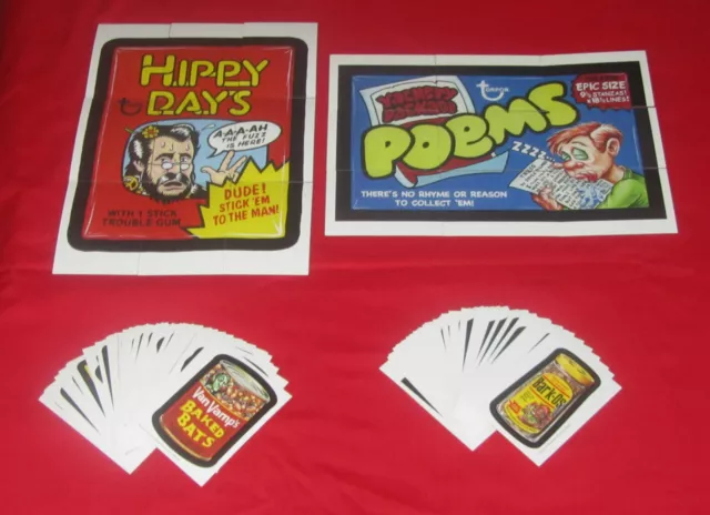 Wacky Packages Old School 3 & 4 Complete Sets & Puzzles    Pack Fresh