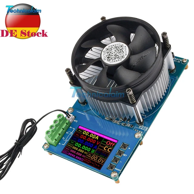 150W 20A Elektronische Last Mit 1,77 Zoll TFT-Display – Leistungstest, Batteriealterung, Entladeüberwachung & Vierdraht-Messung 150W 20A Elektronische Last Mit 1,77 Zoll TFT-Display – Leistungstest, Batteriealterung, Entladeüberwachung & Vierdraht-Messung