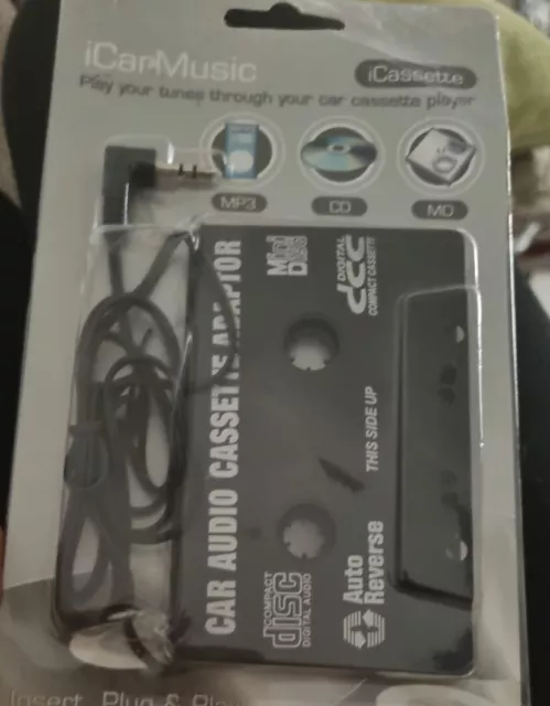 Car Audio Cassette Adapter for iPod, iPhone and Samsung with 3.5mm