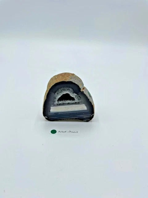 Achat-Druse in Grau-Blau mit innerer Schönheit; 340g; 8 x 8 x 6 cm
