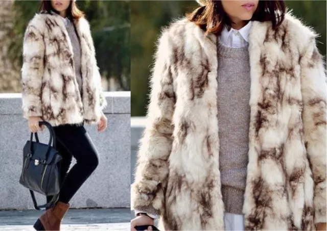 Veste cuir sales fourrure zara