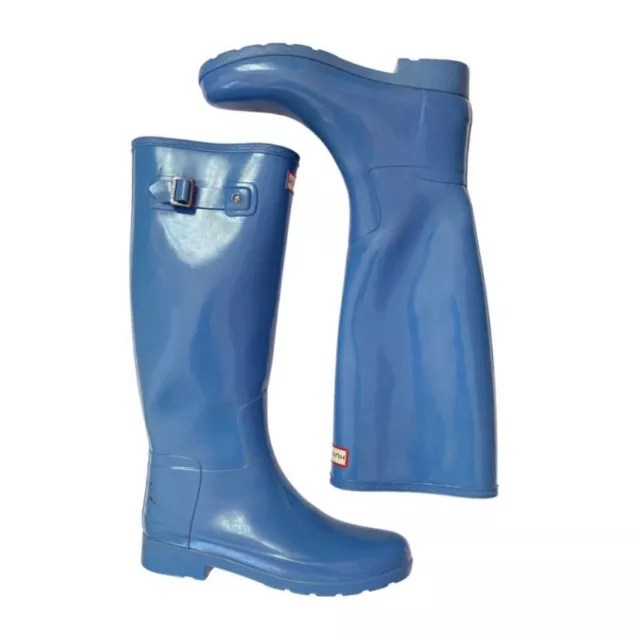 Hunter Original Womens Size 8 US Tall Blue Rubber Rain Boots