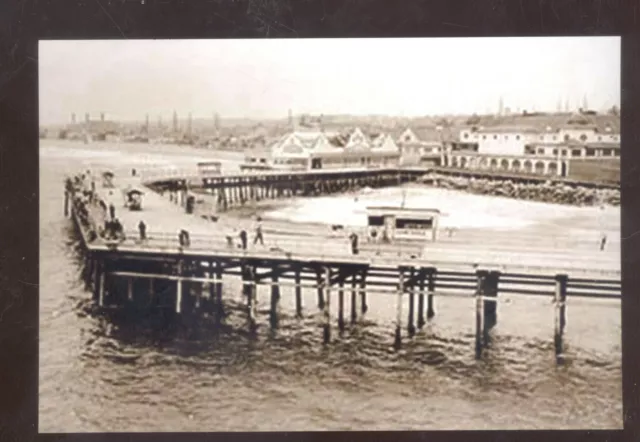 Real Photo Redondo Beach California Pier Dock Postcard Copy