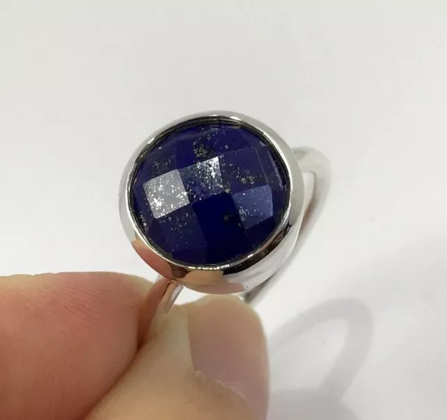 Genuine Natural Large Lapis Lazuli 15.3Ct Ring Solid 925 Sterling Silver