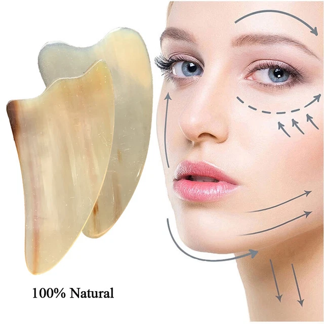 Masajeador facial cuerno de buey lima lima lima tablero cuerpo arañazos individual G)