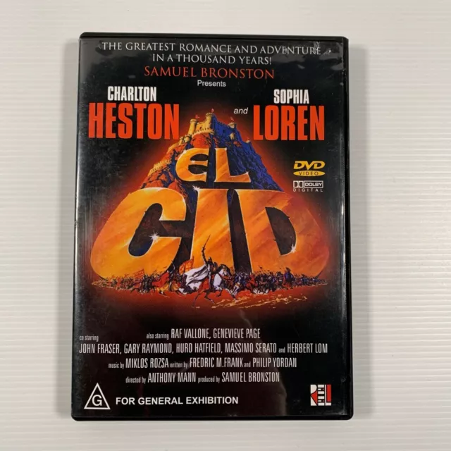 El Cid (DVD 2002) 1961 film Sophia Loren Charlton Heston Region 4
