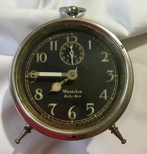 Baby Ben Alarm Clock by Westclox Pat. 1925 Antique