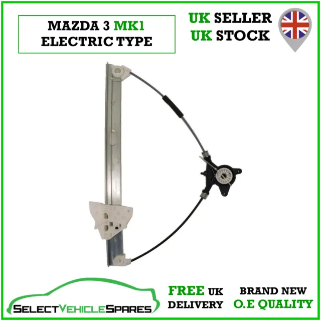 New Mazda 3 Mk1 Drivers Side Front Right Electric Window Regulator 2004-2009