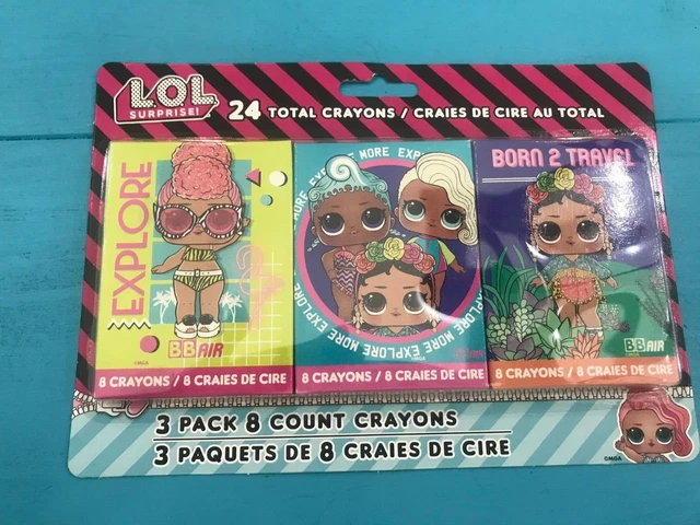 LOL surprize crayons 3 pack cute for girls