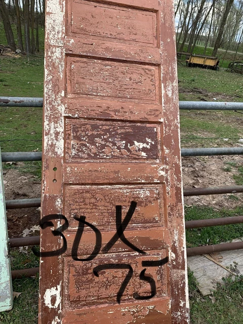 Antique Vintage Farmhouse  Door Primitive Chippy Paint 30x75