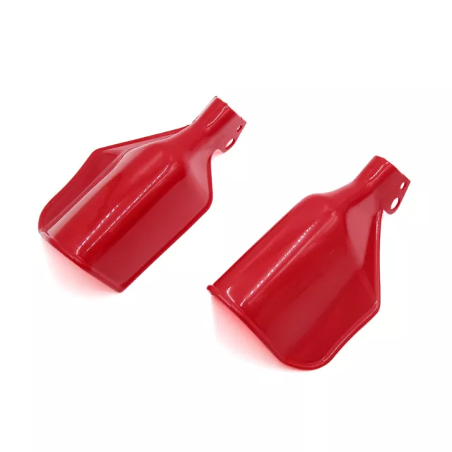 Paire Garde main handguard garde moto plastique rouge guidon brosse pour yama