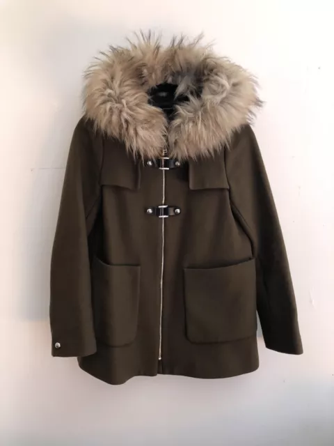 zara manteau capuche fourrure