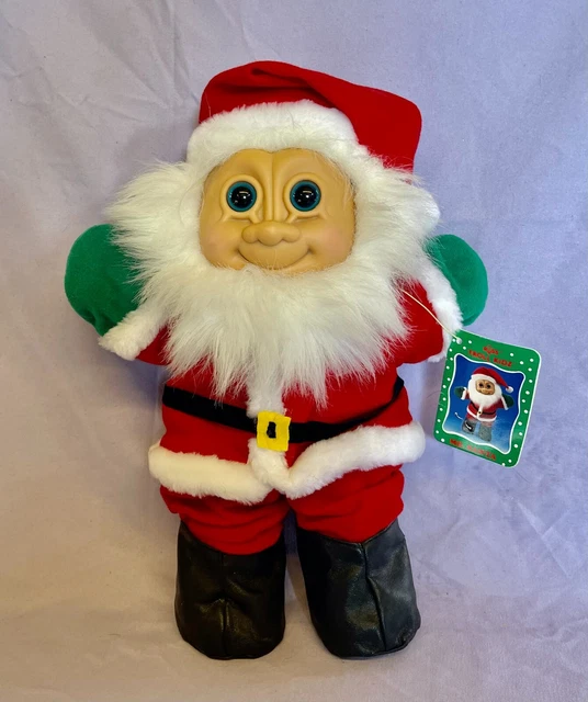 RUSS Berrie TROLL KIDZ Doll MR. SANTA PLUSH TOY VTG 90’s