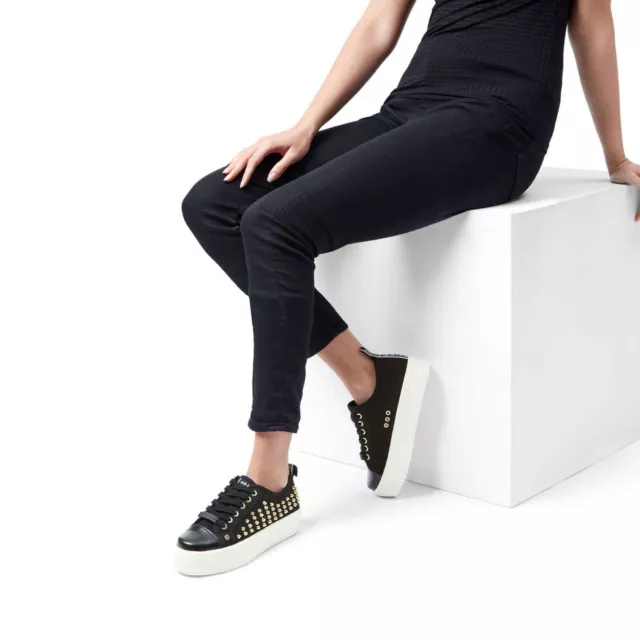 SALE BNIB CARVELA Kurt Geiger Louisa Black Trainers Shoes Size 8