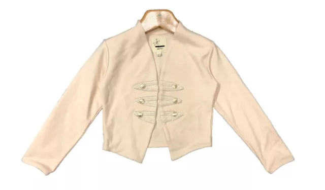 Ex River Island Girls Blush Pink Military Blazer Jacket Age 0 - 5 Yrs (WF1.2)