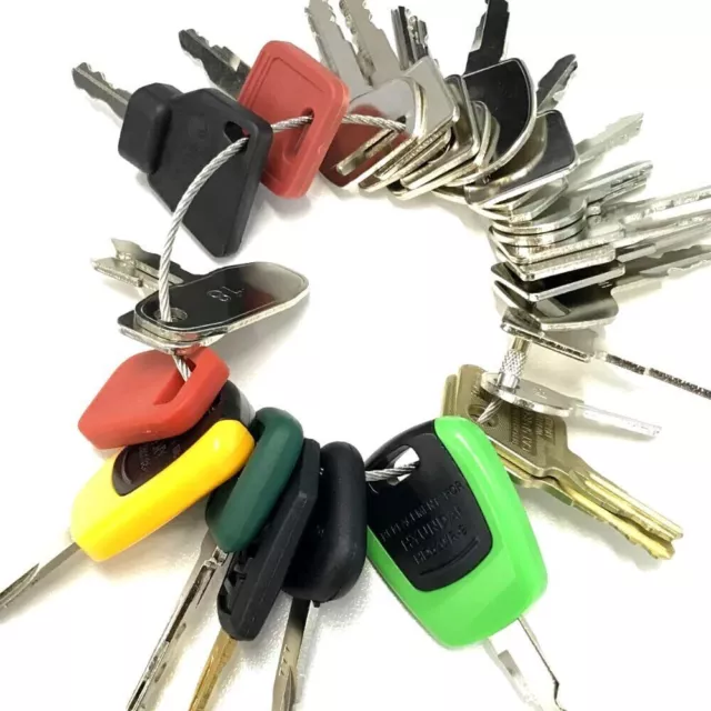 32 Heavy Equipment Construction Master Machines Key Bobcat JCB CAT Case Volvo