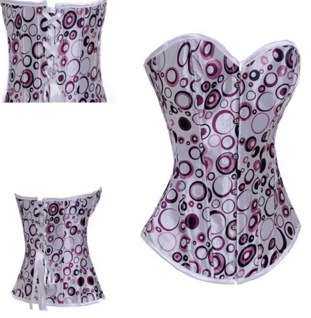 Corset Corsage Fancy Sexy with Patterns Part bulles Violet Lingerie