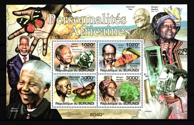 Burundi Block 185 postfrisch Mineralien #GY782
