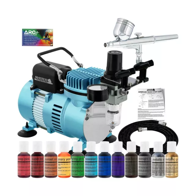 Master Airbrush Cake Decorating Airbrushing System Kit with a Gravity Feed Ai...