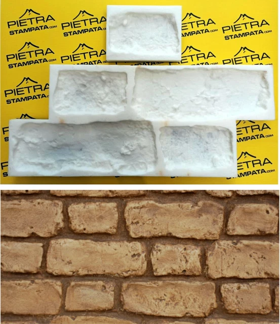 Moule Beton Timbres en Pierre Naturelle de Bloc de Mur en Béton, Tapis de Texture de