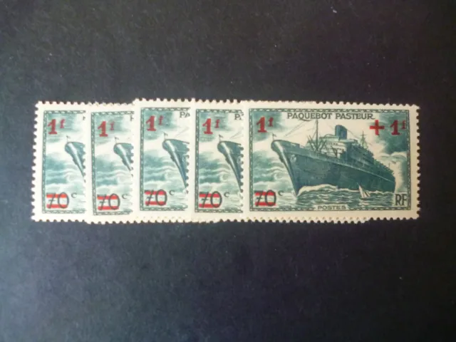 Tp France Neuf **  1941  N° 502 Lot De Cinq Cote 3 €