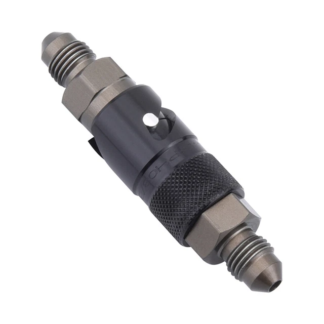 Universal 3AN CNC Black Aluminum Quick Release Dry Brake Line Coupling Fitting
