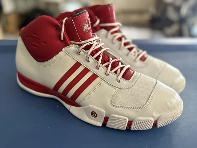 Adidas TS Pro Model Basketball Shoes Men’s Size 19 White Maroon Rare EUC Adidas TS Pro Model Basketball Shoes Men main image 2