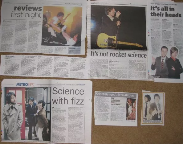 WE ARE SCIENTISTS clipping / cuttings UK newspapers