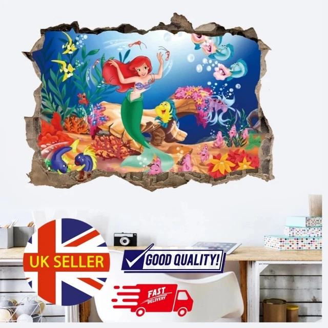 WALL/FURNITURE REMOVABLE STICKER Little Mermaid Ariel Disney Princess