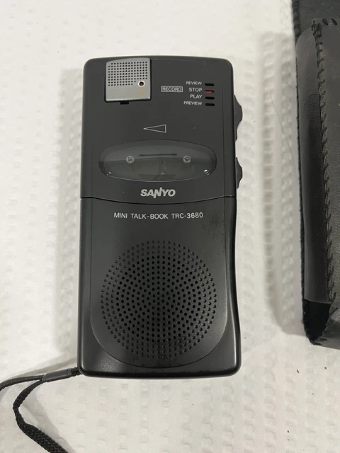 SANYO Mini talk book TRC 3680 MicroCassette Voice Recorder Not Spinning Parts
