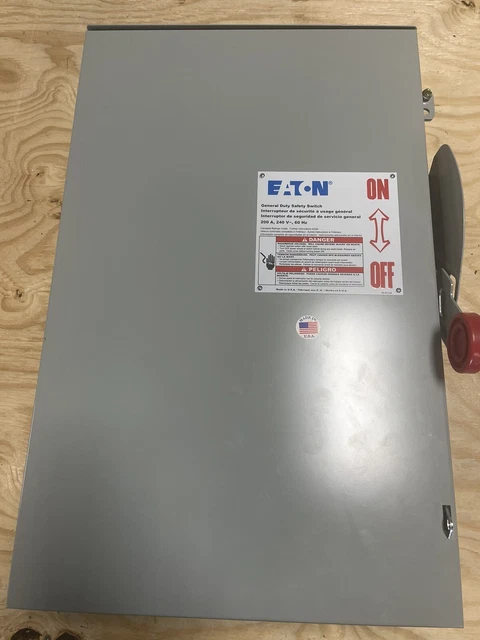 Eaton Safety Switch Disconnect 3phase W/neutral Kit DG324 URK 200A Non-fusible