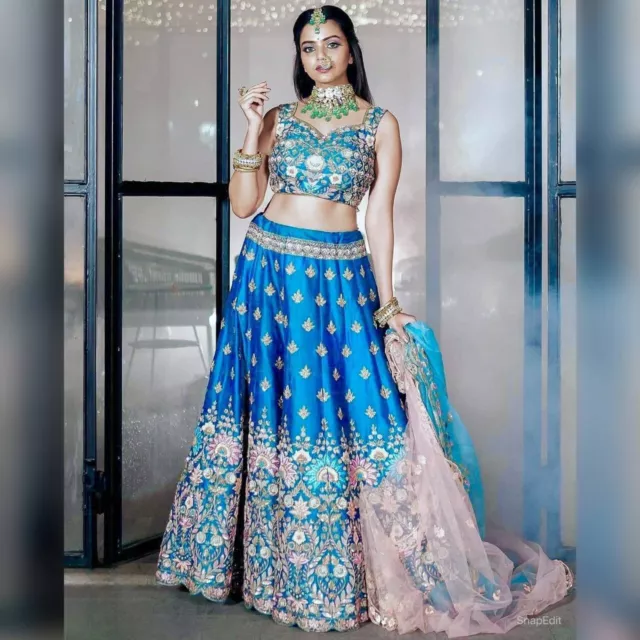 Party Lengha Indian Designer Lehenga Choli New Wedding Pakistani Wear Bollywood