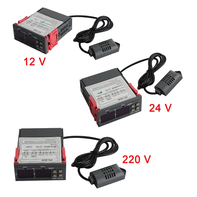 STC-3028 Dual DEL De La Température Humidité Contrôleur Numérique Thermostat