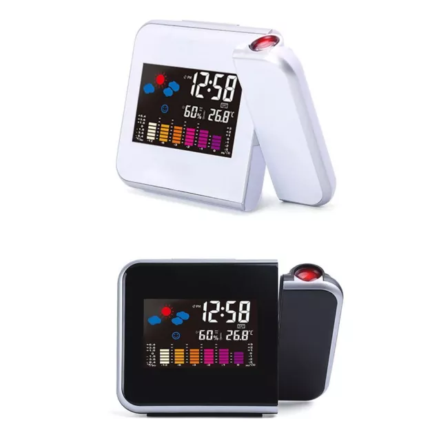 Smart Alarm Clock Digital Led Projector Temperature Time Projection Lcd Display