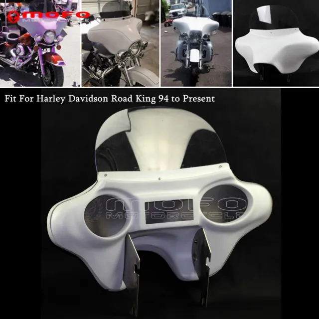 Batwing Windshield Fairing 6x9 Speaker For Harley Road King FLHR FLHRC 1994-2021