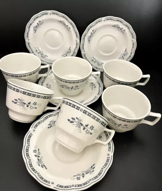 Gorgeous Royal Doulton Majestic Langdale Set Of 6 Tea Cups & 4 Saucers, England