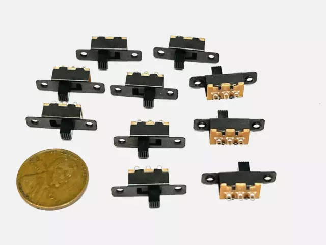 10 Pieces Slide Switch 3-Pin 2-Position small  Mini Slider Switches SS-12F16 C50