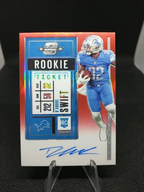 2020 Panini Contenders Optic Rookie Ticket RPS D'Andre Swift Red /199 Autograph