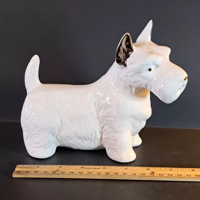 Large Porcelain Scottie Scottish Terrier Dog Figurine Statue New In Box