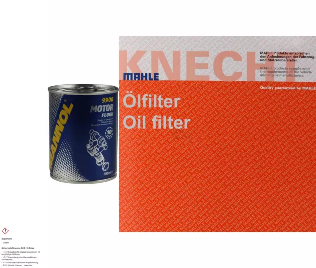 Originale Mahle / Knecht Filtro Olio Oc 996 + Sct Motore Rosso Lavaggio Motore